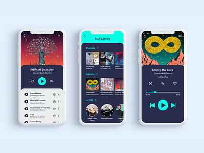 Music App Concept app design dailyui multimedia music music app music player
