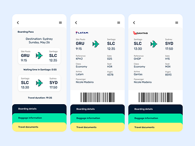 Boarding Pass Experience App Concept 01/02