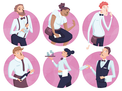 Different types of waiters for Lift – the Stuttgart magazine