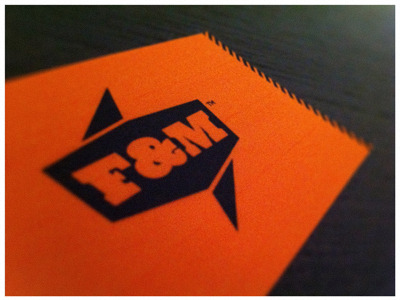 F&M electric logo application test branding identity logos print