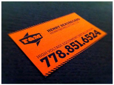 F&M Electric type exploration branding business card font identity logos print type