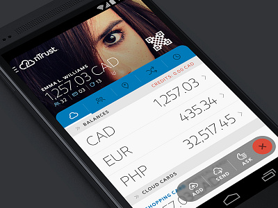 nTrust – Rejected A android app finance ios light minimal p2p payments ui