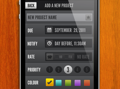HQ: Todo & Task Lists (v1.1) app apps color dark hq interface iphone iphone app mobile productivity typography ui