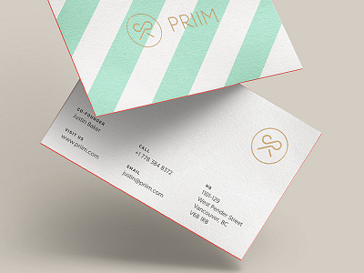 Priim Business Card branding business cards collateral edge paint print