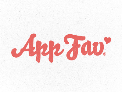 AppFav branding identity logomark logos script typography wordmark