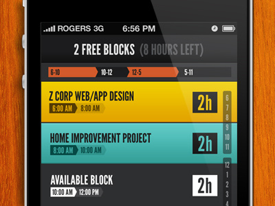HQ (2.0) Schedule View dark hq interface ios iphone mobile productivity ui