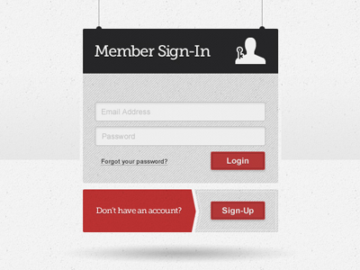 AppFav Sign-In app interface light red shop sign in ui web
