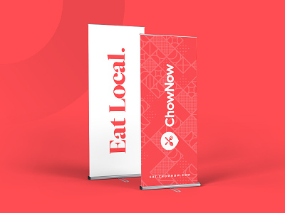 ChowNow - Trade Show Banners banner brand branding red roll up roll-up trade show