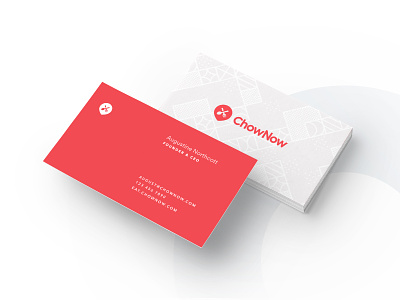 ChowNow - Business Card (WIP) brand branding business card food identity logo mark pin red