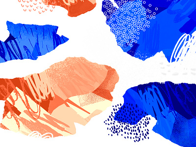 Scribble Shards... ? abstract blue draw grey illustration orange pattern red scribble shapes