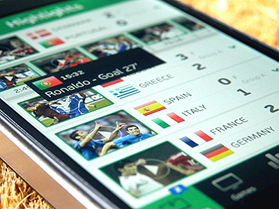 Euro 2012 highlights app euro2012 football iphone light soccer sports ui video