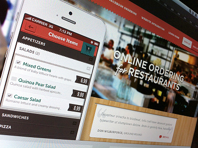 ChowNow Landing app chownow food iphone app landing landing page restaurant web website
