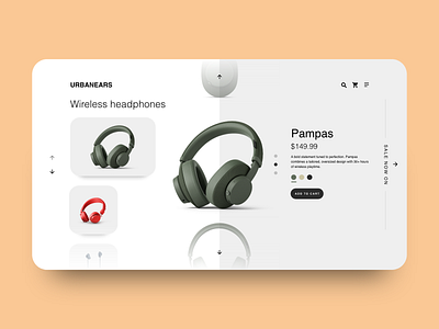Urbanears - Wireless Headphones Product Page adobe xd app branding design ecommerce flat interaction landing page ui minimal navigation shop simple smooth ui ux website