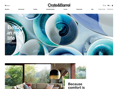 Crate&Barrel Costa Rica UI e-commerce