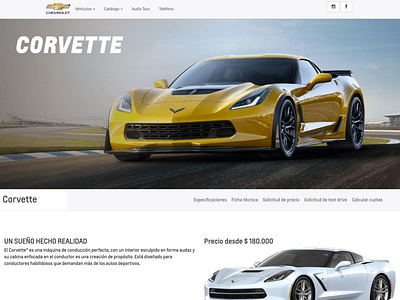 Chevrolet Costa Rica UI - showroom website