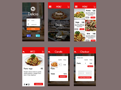 Layout App food and beverage by Silvia on Dribbble