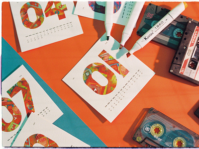 Crazy Calendar branding childhood colorful design fun graphic design handdraft illustration logo