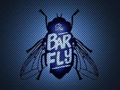 The Bar Fly bar fly black blue concept design logo texture