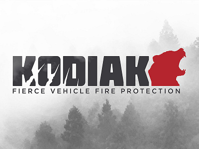 Kodiak Systems bear design fierce kodiak logo vector