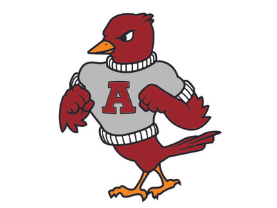 High School Mascot antigo design illustration logo mascot red robin vector