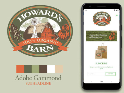 Howard’s Barn branding key art website design