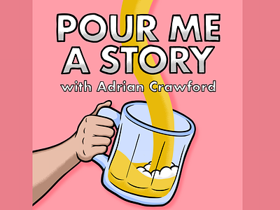 Pour Me A Story beer identity logo
