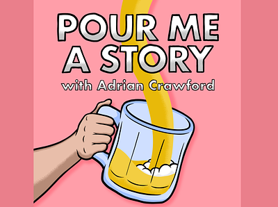 Pour Me A Story beer identity logo