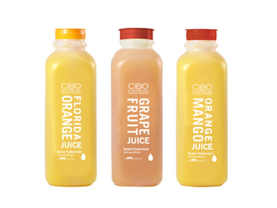 Cibo Juice Packaging branding packaging design
