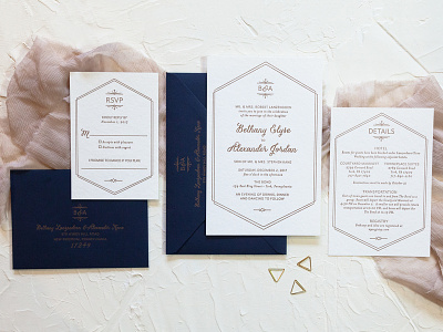 Bethany & Alex Wedding Invitations branding event design invitation design logo print wedding design