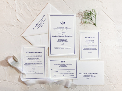 Annie & Matt Wedding Invitations branding event design print wedding design