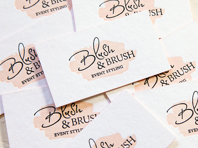 Blush & Brush Logo Design and Branding branding businesscard letterpress logo print
