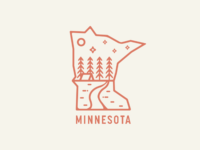 North Star State badge design illustration logo minnesota typography