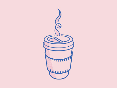 No Coffee, No Work. brand branding caffeine coffee coffeeshop colorful illustration lineart lines logo logodesign vector
