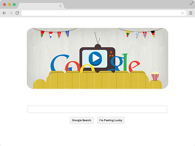 Google Doodle intro screen (1/2) couch doodle eu europe game google interactive retro tv