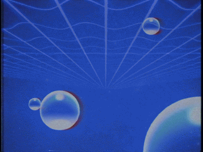 I love this stuff animated bubbles fish grid hi tech motion retro robert abel sci fi