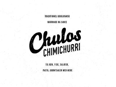 Chulos Chimichurri logo bello food franklin gothic label logo packaging retro vintage