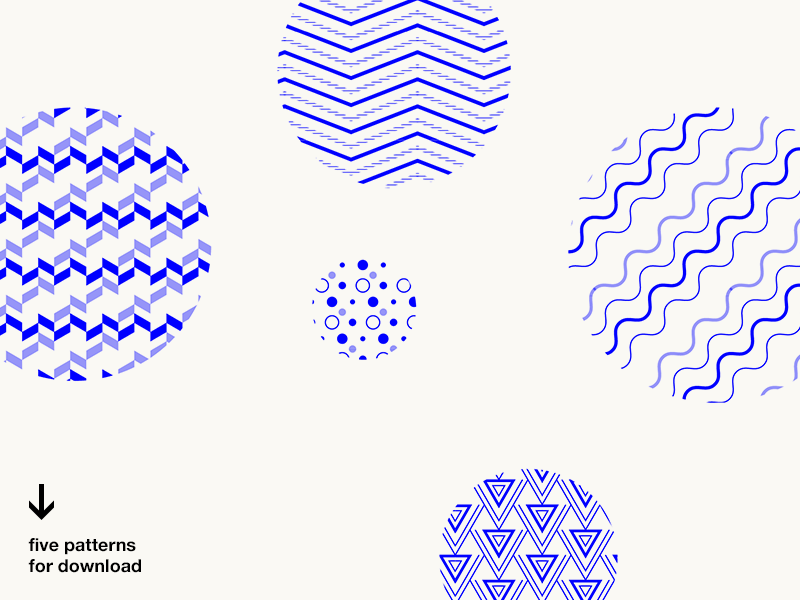 Five patterns by Mikael Waaben on Dribbble