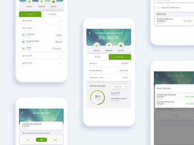 TD Banking App Concept accounts banking clean minimalist modern transactions uidesign uiux