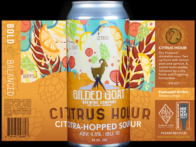 Citrus Hour Can beer label branding design fort collins graphic deisgn illustration