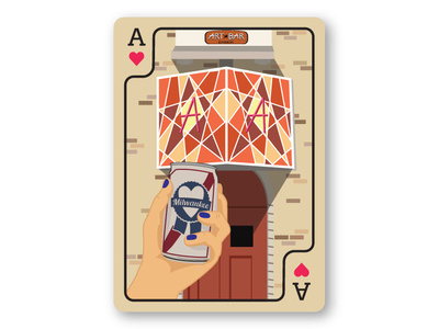 Ace Of Hearts card art design illustration milwaukee vector