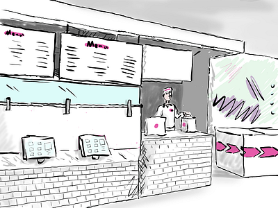 Max's Express Cafe interior design concept