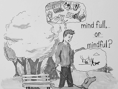 Mindfull, or Mindful Illustration copic markers dra drawing illustration