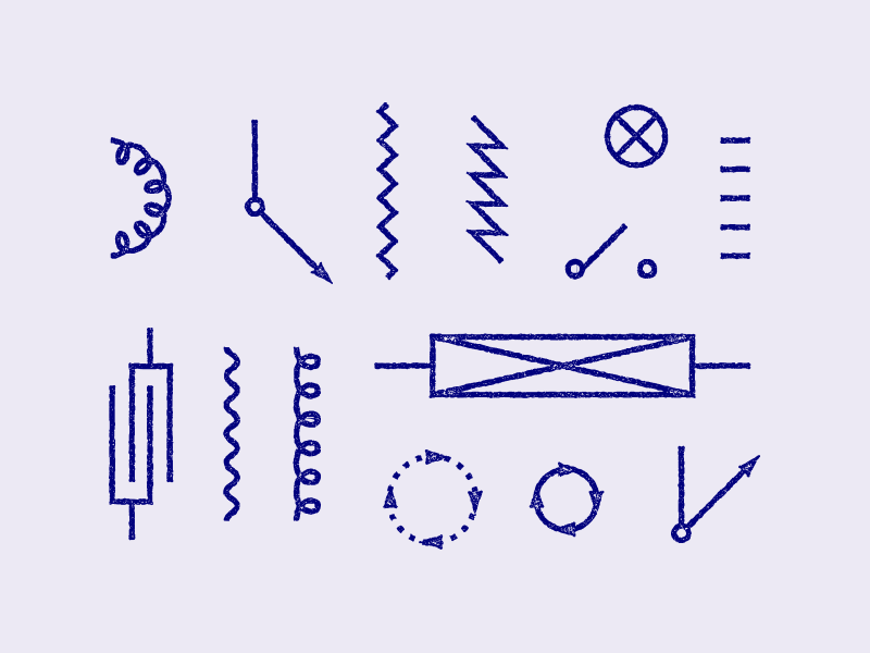 How Work Works-Elements circuit design flat icon illustration vector