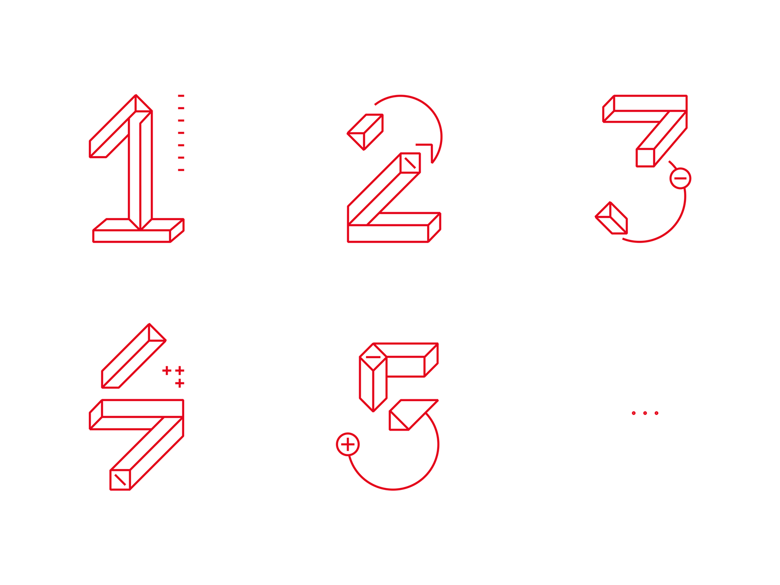 Publication: Transparency of decision-making 2d adobe illustrator design flat geometric lines number 1 number 2 number 3 number 4 number 5 numbered shapes vector