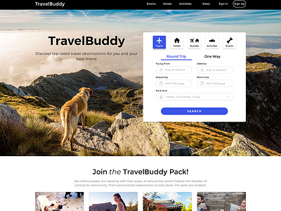 TravelBuddy Landing Page