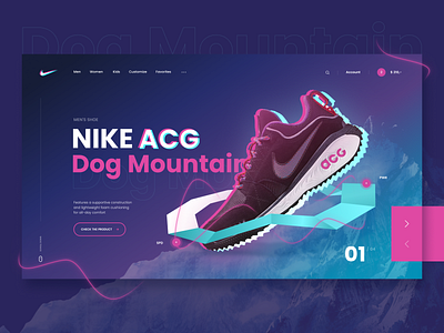 Nike Web Concept branding concept design ecommerce ui ux web website