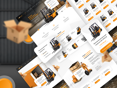 PСТexnika Website design ecommerce equipment logo orange shop store ui ux warehouse web website