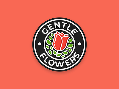 Flowers Store Logo Redesign Concept color flowers gentle gentleman logo logo design shot store