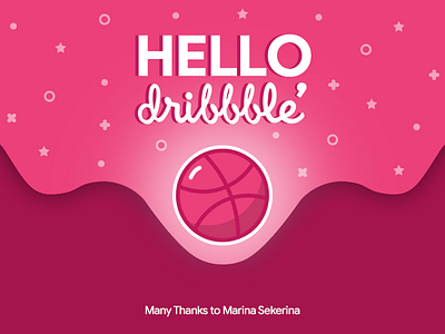 Hello, Dribbble! color dribbble dribbblers first hello shot