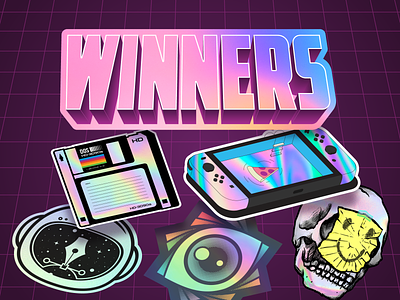 Holo Winners! giveaway holographic playoff sticker mule